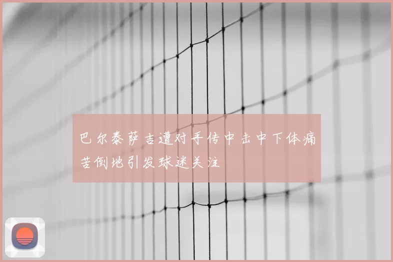巴尔泰萨吉遭对手传中击中下体痛苦倒地引发球迷关注