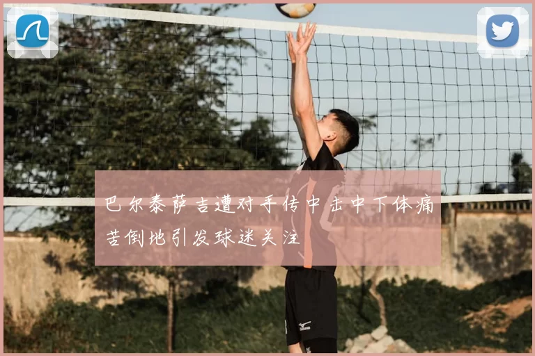 巴尔泰萨吉遭对手传中击中下体痛苦倒地引发球迷关注